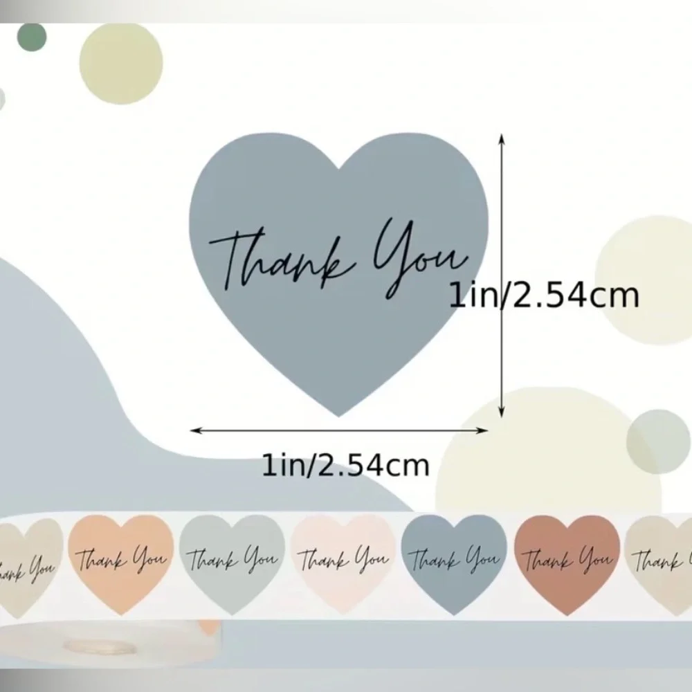Thank You Design Stickers 100ct~ 1”  (Boutique) ~NEW~ 2 For $12